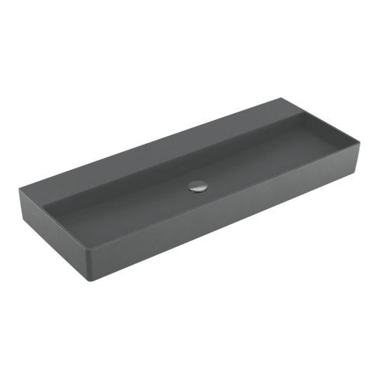 Раковина подвесная 120х47 Villeroy&Boch Memento 2.0, Graphite (4A22C3I4) На столешницу, Подвесные Прямоугольные
