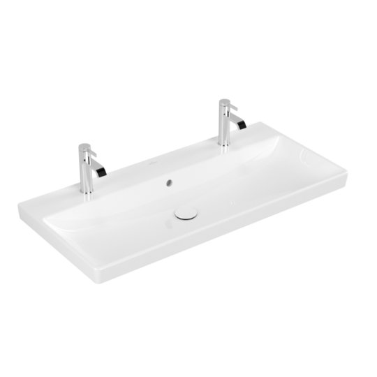 Раковина 100х47 Villeroy &amp; Boch Avento, White Alpin CeramicPlus (4156A4R1) На стільницю, Підвісні 