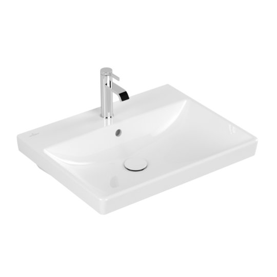 Раковина 60х47 Villeroy &amp; Boch Avento, White Alpin CeramicPlus (415860R1) На стільницю, Підвісні 