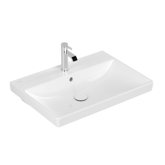 Раковина 65х47 Villeroy &amp; Boch Avento, White Alpin CeramicPlus (415865R1) На стільницю, Підвісні 