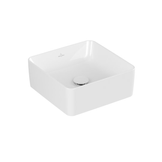 Раковина 38х38 Villeroy&Boch Collaro, White Alpin CeramicPlus (4A2138R1) На столешницу Квадратные