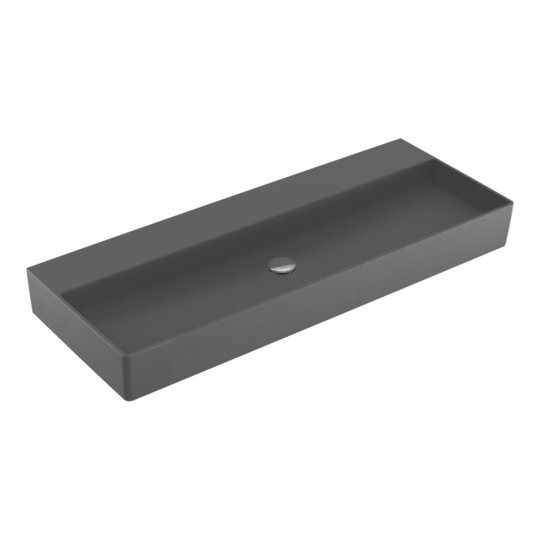 Раковина подвесная 120х47 Villeroy&Boch Memento 2.0, Graphite (4A22CFI4) На столешницу, Подвесные Прямоугольные