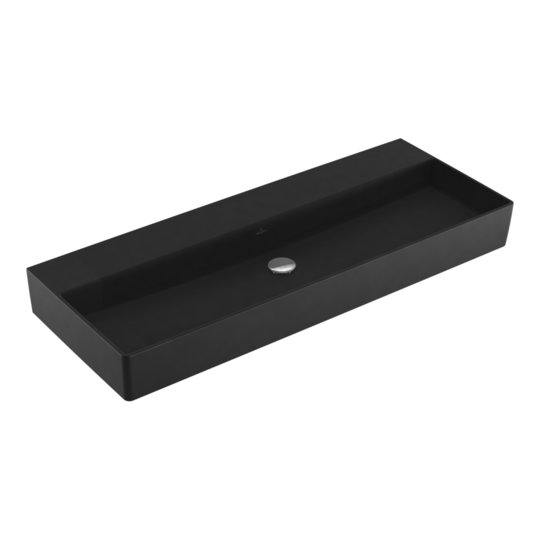 Раковина подвесная 120х47 Villeroy&Boch Memento 2.0, Ebony (4A22CFS5) На столешницу, Подвесные Прямоугольные