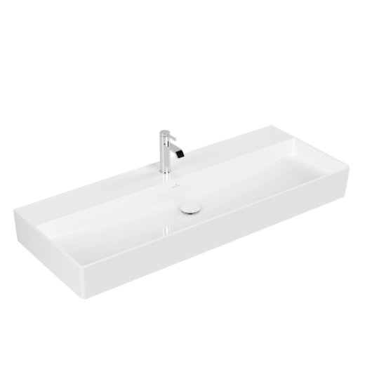 Раковина подвесная 120х47 Villeroy&Boch Memento 2.0, White Alpin CeramicPlus (4A22CHR1) На столешницу, Подвесные Прямоугольные