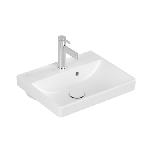 Раковина 45х37 Villeroy&Boch Avento, Stone White (735845RW) На столешницу, Подвесные Прямоугольные