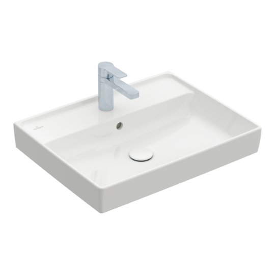 Раковина 60х47 Villeroy&Boch Collaro, White Alpin (4A336G01) На столешницу, Подвесные Прямоугольные