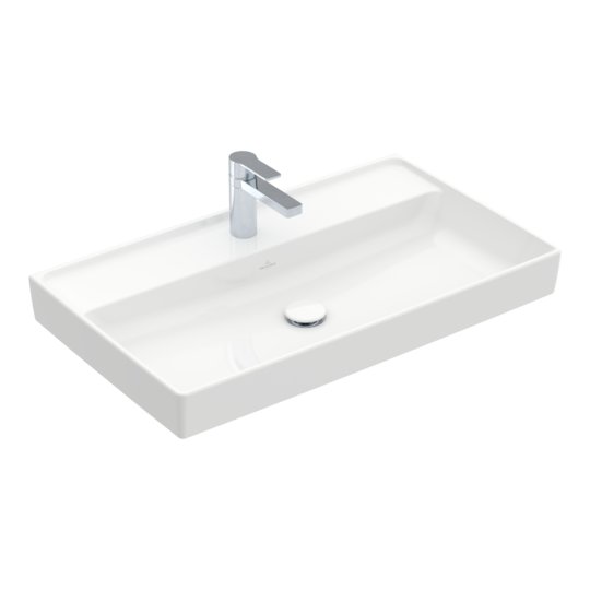 Раковина 80х46, 5 Villeroy &amp; Boch Collaro, White Alpin (4A338101) На стільницю, Підвісні 