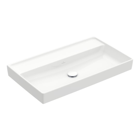 Раковина 80х46,5 Villeroy&Boch Collaro, White Alpin (4A338301) На столешницу, Подвесные Прямоугольные