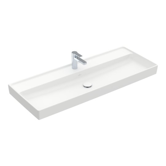 Раковина 120х47 Villeroy&Boch Collaro, Stone White (4A33C2RW) На столешницу, Подвесные Прямоугольные