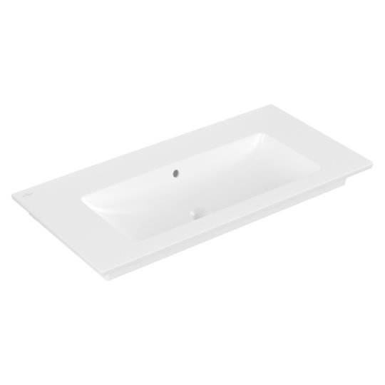 Раковина 100х50 Villeroy&Boch Venticello, Stone White (4104AJRW) На столешницу, Подвесные Прямоугольные