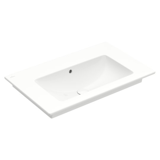 Раковина 80х50 Villeroy&Boch Venticello, White Alpin CeramicPlus (41048JR1) На столешницу, Подвесные Прямоугольные