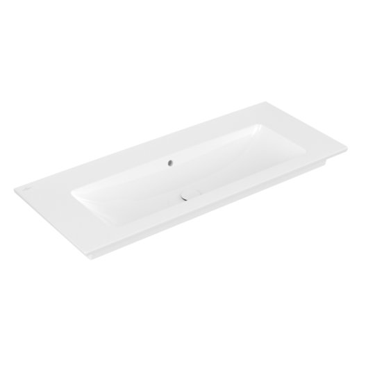 Раковина 120х50 Villeroy&Boch Venticello, White Alpin CeramicPlus (4104CJR1) На столешницу, Подвесные Прямоугольные