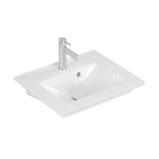 Раковина 50х42 Villeroy&amp;Boch Venticello, White Alpin CeramicPlus (412450R1) На стільницю, Підвісні 