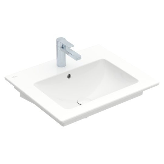 Раковина 60х50,5 Villeroy&Boch Venticello, White Alpin (41246001) На столешницу, Подвесные Прямоугольные
