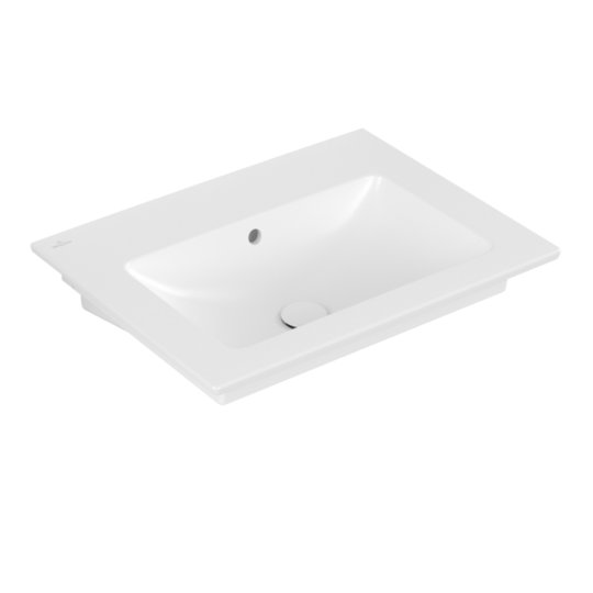 Раковина 65,5х50 Villeroy&Boch Venticello, Stone White (412467RW) На столешницу, Подвесные Прямоугольные