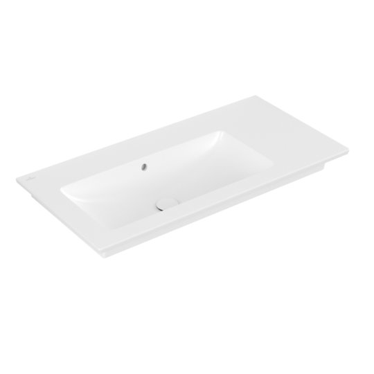 Раковина 100х50 Villeroy&Boch Venticello, Stone White (4134L3RW) На столешницу, Подвесные Прямоугольные