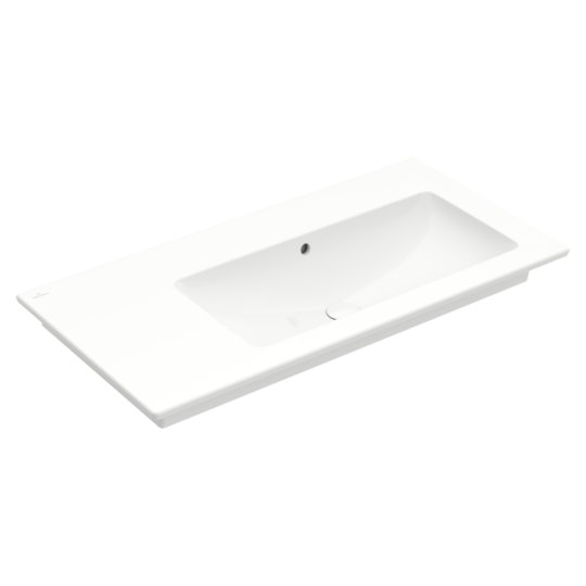 Раковина 100х50 Villeroy&Boch Venticello, White Alpin (4134R301) На столешницу, Подвесные Прямоугольные