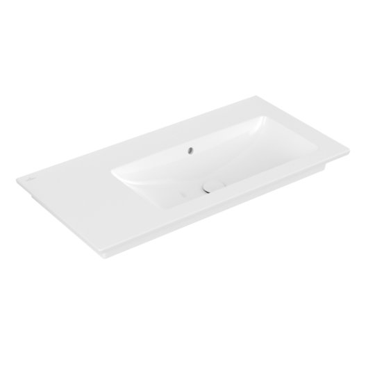 Раковина 100х50 Villeroy&amp;Boch Venticello, White Alpin CeramicPlus (4134R3R1) На стільницю, Підвісні 