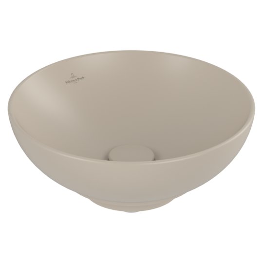 Раковина 38х38 Villeroy&Boch Loop&Friends, Almond (4A4501AM) На столешницу Круглые