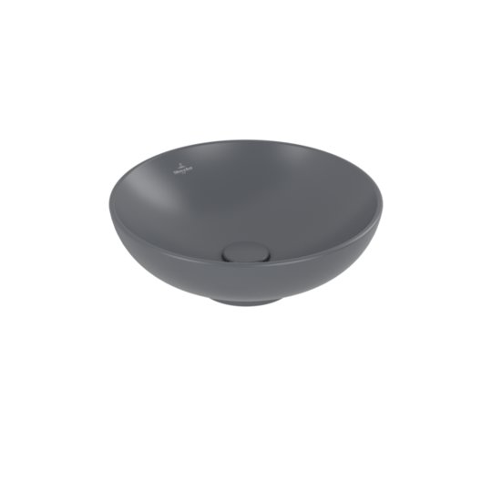 Раковина 42х42 Villeroy&Boch Loop&Friends, Graphite (4A4600i4) На столешницу Круглые