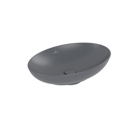 Раковина 56х38 Villeroy&Boch Loop&Friends, Graphite (4A4700i4) На столешницу Овальные
