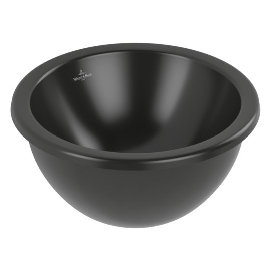Раковина 38х38 Villeroy &amp; Boch Loop &amp; Friends, Ebony (4A5201S5) Вбудовувані знизу 