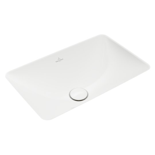 Раковина 45х28 Villeroy&Boch Loop&Friends, White Alpin (4A560001) Встраиваемые снизу Прямоугольные