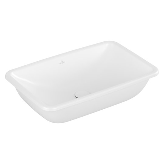 Раковина 61,5х38 Villeroy&Boch Loop&Friends, Stone White (4A5801RW) Встраиваемые снизу Прямоугольные