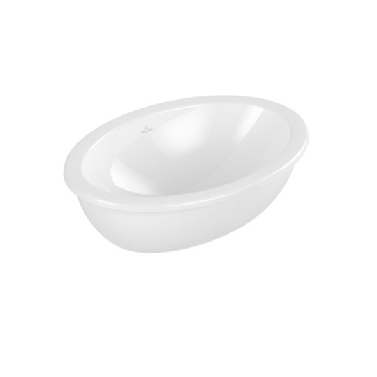 Раковина 66х47 Villeroy&Boch Loop&Friends, White Alpin CeramicPlus (4A6300R1) Встраиваемые сверху, На столешницу Овальные