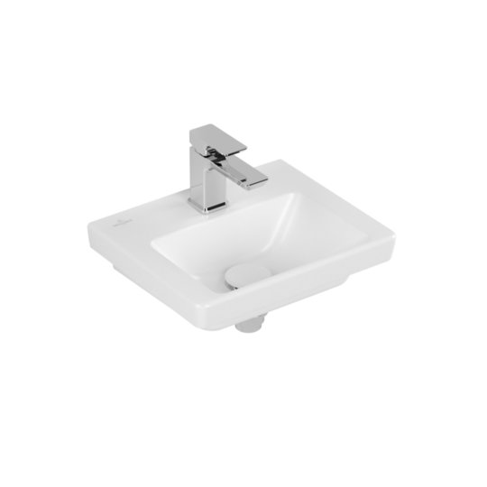 Раковина 37х30,5 Villeroy&Boch Subway 3.0, Stone White (437038RW) На столешницу, Подвесные Прямоугольные