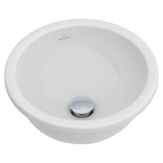 Раковина 33х33 Villeroy&Boch Loop&Friends, White Alpin CeramicPlus (618133R1) Встраиваемые снизу Круглые