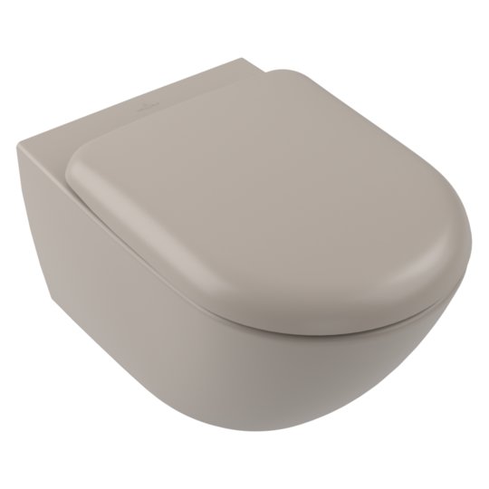 Підвісний безободковий унітаз Villeroy &amp; Boch Antao зі змивом TwistFlush, Almond (4674T0AM) Підвісні 