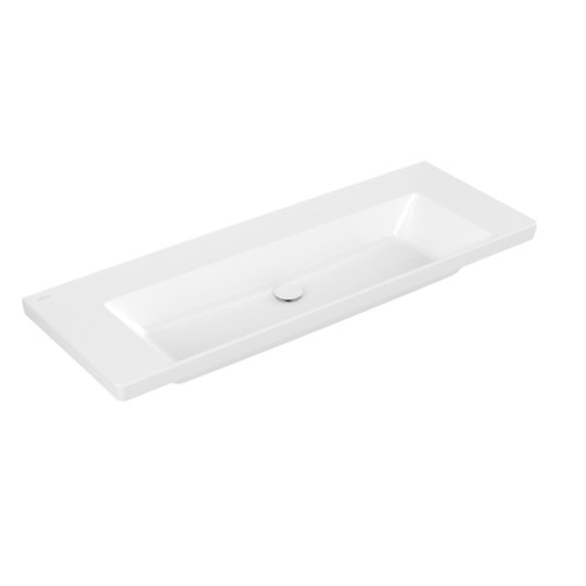 Раковина 130х47 Villeroy&Boch Subway 3.0, White Alpin (4A70D301) На столешницу, Подвесные Прямоугольные