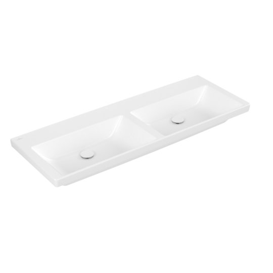 Раковина 130х47,5 Villeroy&Boch Subway 3.0, Stone White (4A71D3RW) На столешницу, Подвесные Прямоугольные