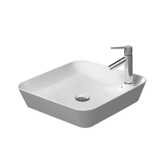 Раковина 46х46 см Duravit Cape Cod, белый матовый (2340463200) На столешницу Квадратные