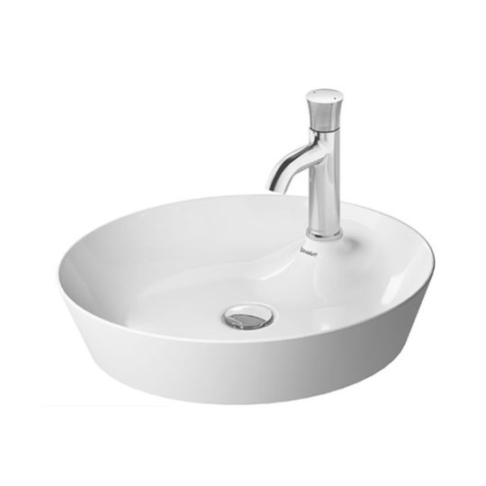 Раковина 48 см Duravit Cape Cod, белый матовый (2328483200) На столешницу Круглые