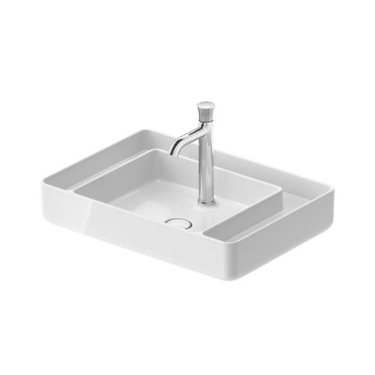 Раковина 65х46 см Duravit Bento Starck Box, белый (2381652071) На столешницу Прямоугольные