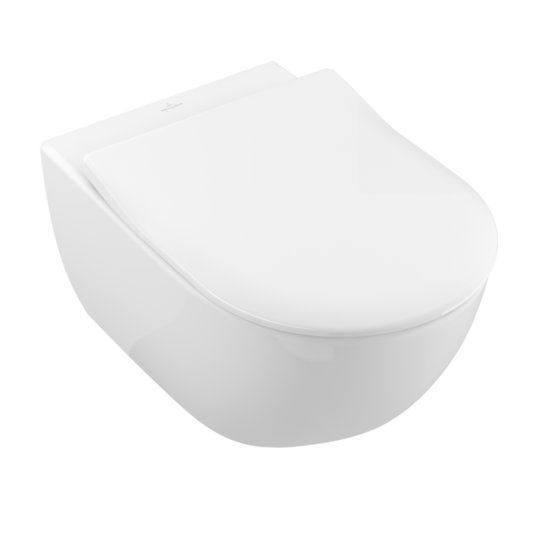 Подвесной безободковый унитаз Villeroy&Boch Subway 2.0, White Alpin CeramicPlus (5614R2R1) Подвесные 