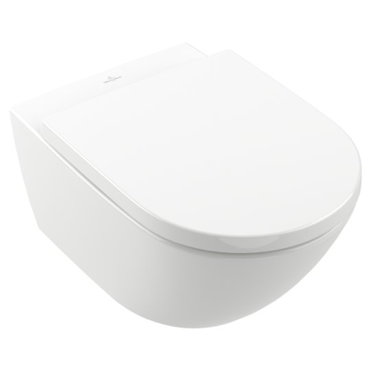 Подвесной безободковый унитаз Villeroy&Boch Subway 3.0 со смывом TwistFlush, White Alpin (4670TS01) Подвесные 