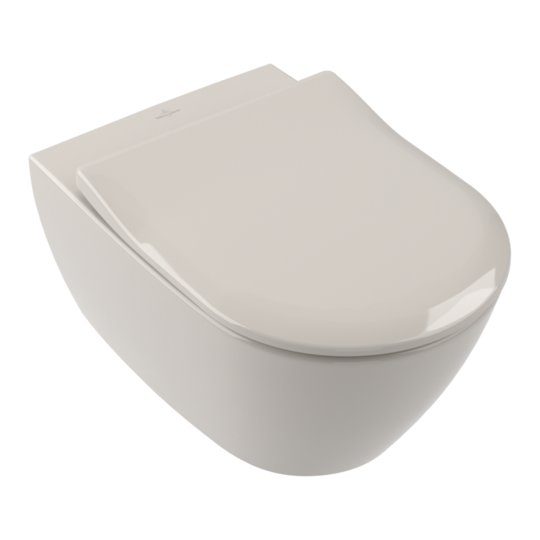 Подвесной безободковый унитаз Villeroy&Boch Subway 2.0, Pergamon (5614R0R3) Подвесные 