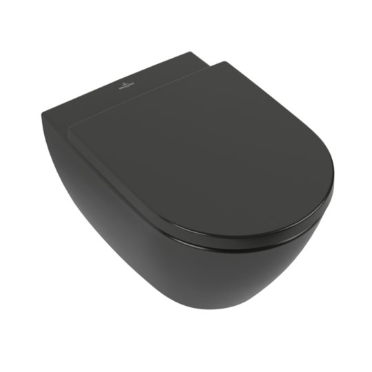 Підвісний безободковий унітаз Villeroy &amp; Boch Subway 2.0, Ebony (5614R0S5) Підвісні 