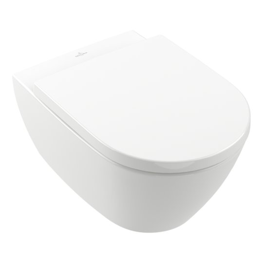 Подвесной безободковый унитаз Villeroy&Boch Subway 2.0, White Alpin AntiBac CeramicPlus (5614R0T2) Подвесные 
