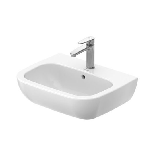 Раковина 55х43см Duravit D-Code, белый (23105500002) На полупьедестал, Подвесные Прямоугольные