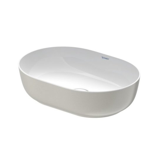 Раковина 50х35 см Duravit Luv, бело-серый (0379502300) На столешницу Овальные