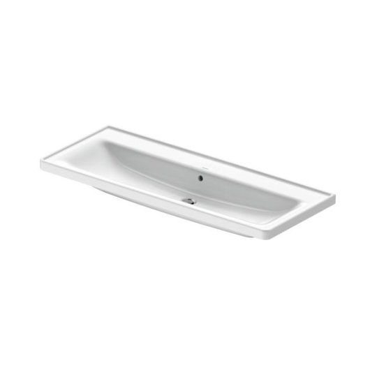 Раковина 120,5х48 см Duravit D-Neo, белый (2367120060) На столешницу, Подвесные Прямоугольные