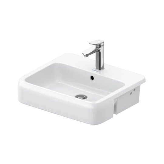 Раковина 55х47 см Duravit Qatego, белый (0399550000) На консоль, Полувстраиваемые Прямоугольные