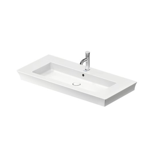 Раковина 105х49 см Duravit White Tulip, белый (2363100000) На столешницу, Подвесные Прямоугольные