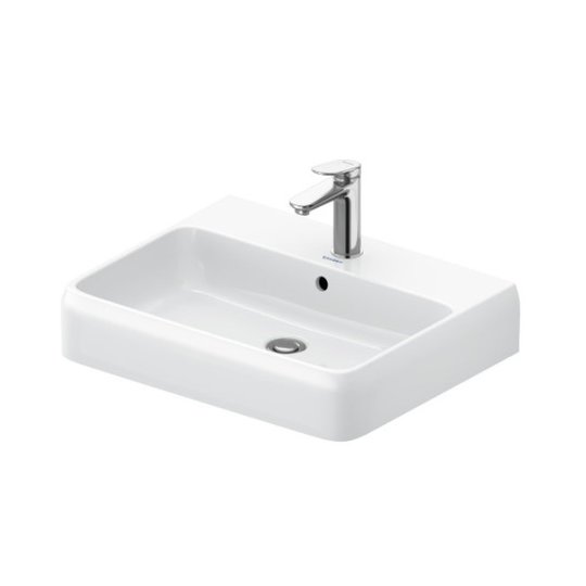 Раковина 60х47 см Duravit Qatego, белый матовый (2382602027) На столешницу, Подвесные Прямоугольные