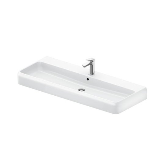 Раковина 120х47 см Duravit Qatego, белый матовый (2382122027) На столешницу, Подвесные Прямоугольные