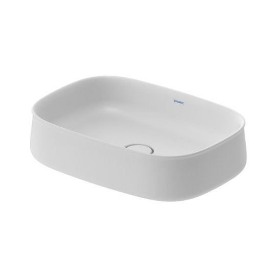 Раковина 55х39 см Duravit Zencha, белый матовый (2373553279) На столешницу Прямоугольные